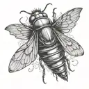 karma love hate antisocial cicada tattoo design idea