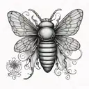 karma love hate antisocial cicada tattoo design idea