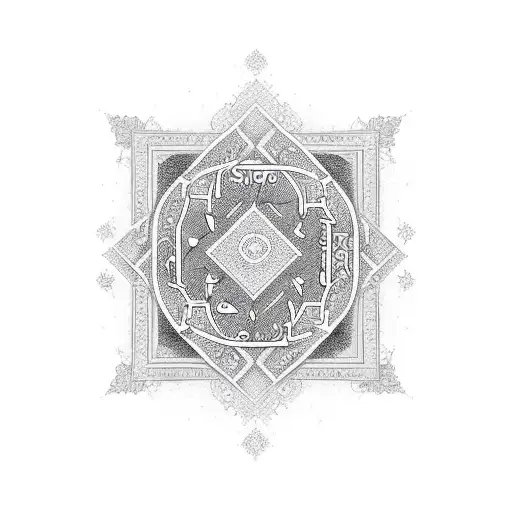 words "Sabr Shukar " tattoo design idea