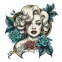 marilyn tattoo design idea