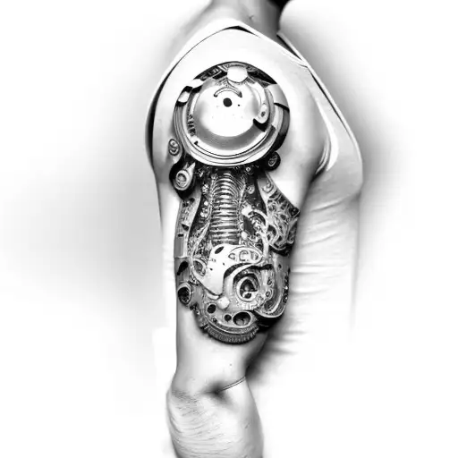 Delicate Clockwork Gears Tattoo Design – Tattoos Wizard Designs