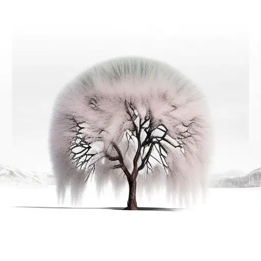 Willow tree deep roots  tattoo design idea