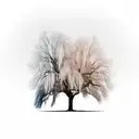 Willow tree deep roots  tattoo design idea