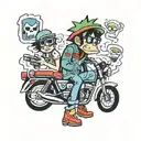 gorillaz 2d tattoo design idea