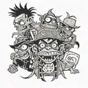 gorillaz 2d tattoo design idea