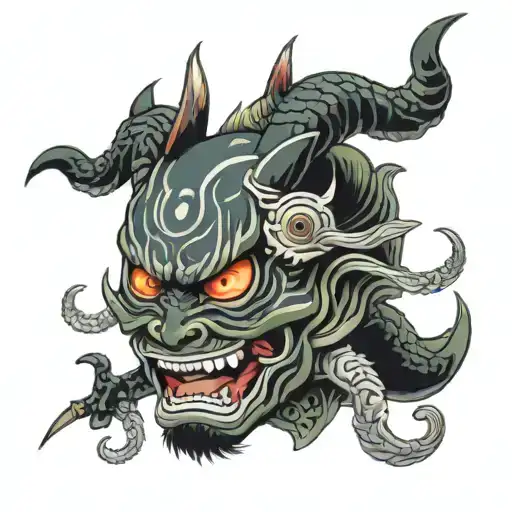 doraemons face tattoo design idea
