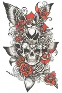 trash polka style tattoo tattoo design idea