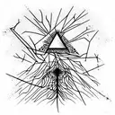 pyramidal neuron cell tattoo design idea