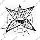 pyramidal neuron cell tattoo design idea