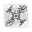 pyramidal neuron cell tattoo design idea