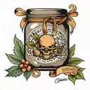 moonshine jar 🎗️ribbon September 24 1934 April 18 2024 HT Moore tattoo design idea