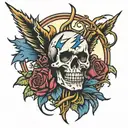 grateful dead lightning bolt tattoo design idea