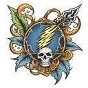 grateful dead lightning bolt tattoo design idea