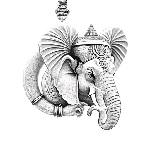 ganpati tattoo design idea