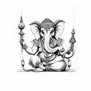 ganpati tattoo design idea