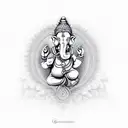ganpati tattoo design idea