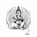 ganpati tattoo design idea