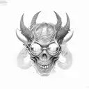 devil welding tattoo design idea