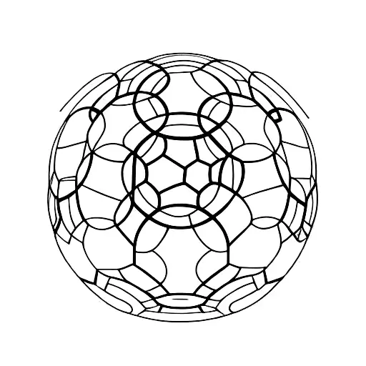 soccer ball with beret tattoo design idea