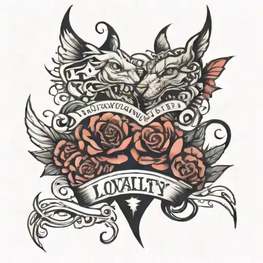 friendship loyalty love endurance tattoo design idea