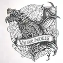 game of thrones valar morghulis tattoo design idea