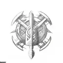 ukrainian trident tattoo design idea