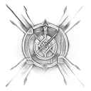 ukrainian trident tattoo design idea