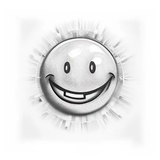 smiley face tattoo design idea