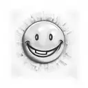 smiley face tattoo design idea