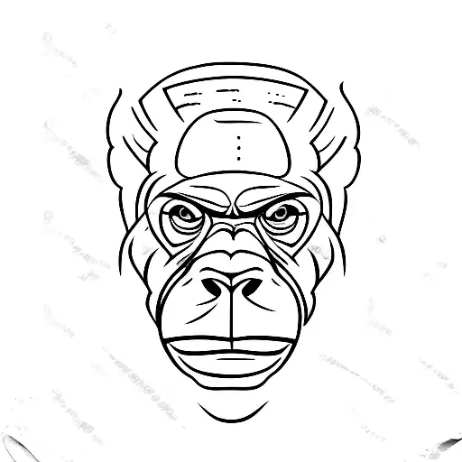 Gorilla basquete tattoo design idea