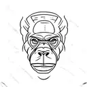Gorilla basquete tattoo design idea
