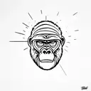 Gorilla basquete tattoo design idea