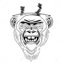 Gorilla basquete tattoo design idea