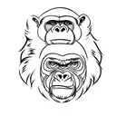 Gorilla basquete tattoo design idea