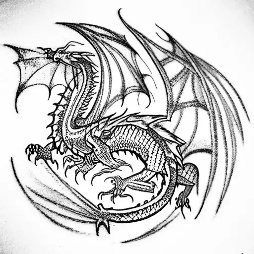 Dragon tattoo design idea
