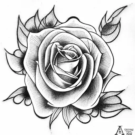 Rose tattoo design idea
