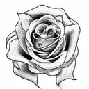 Rose tattoo design idea