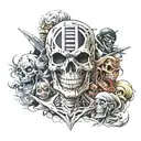 Anime, Attack on titan, tokyo ghoul, one piece featuring tattoo design idea