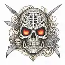 Anime, Attack on titan, tokyo ghoul, one piece featuring tattoo design idea