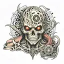 Anime, Attack on titan, tokyo ghoul, one piece featuring tattoo design idea