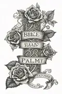 bible verse Psalm 28:7 tattoo design idea