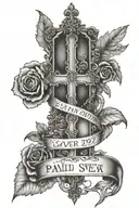 bible verse Psalm 28:7 tattoo design idea