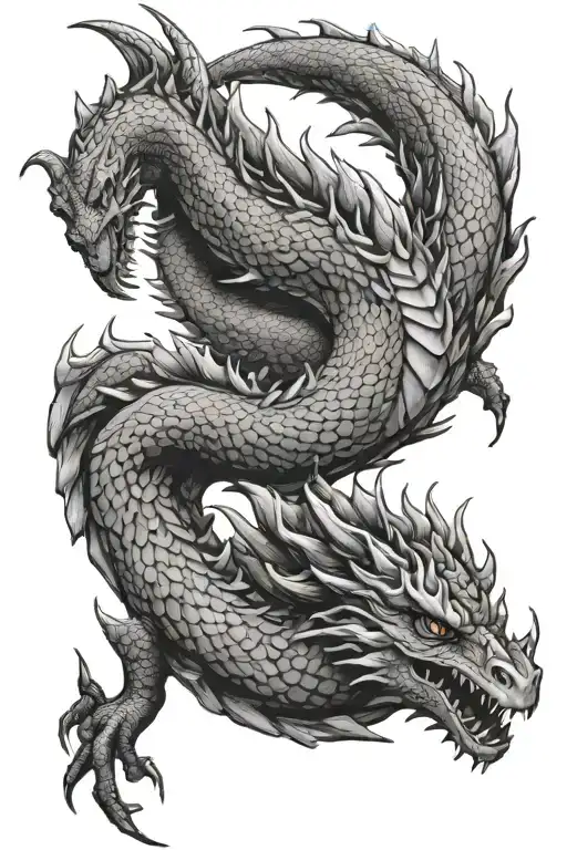 earth dragon tattoo design idea