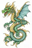earth dragon tattoo design idea