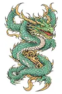 earth dragon tattoo design idea