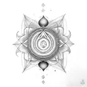 libra lotus moon goddess tattoo design idea