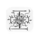 A computer circuit board intertwined with fishing hooks and musical notes, representing the client's occupations and interests tattoo design idea