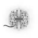 A computer circuit board intertwined with fishing hooks and musical notes, representing the client's occupations and interests tattoo design idea