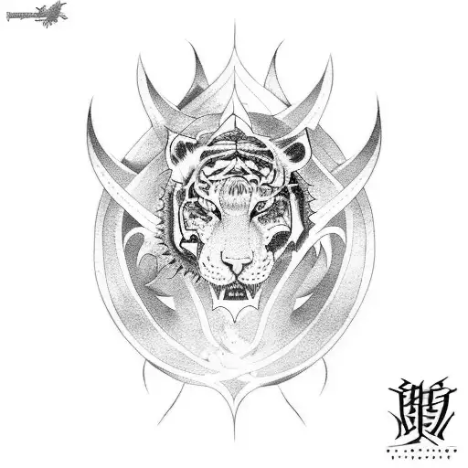 dragon vs Tiger  tattoo design idea