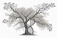dna tree tattoo design idea